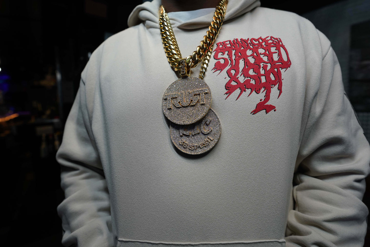 Benny & Spesh - Cooked Crack Heavyweight Skull Hoodie